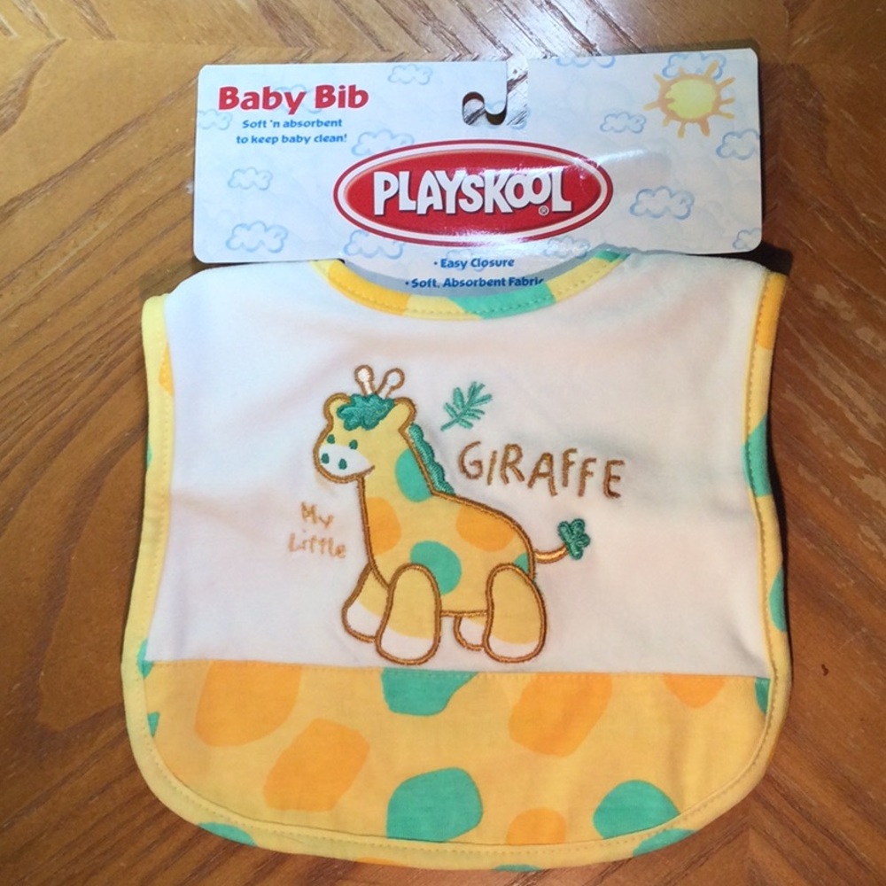 Playskool Giraffe Baby Bib, brand new